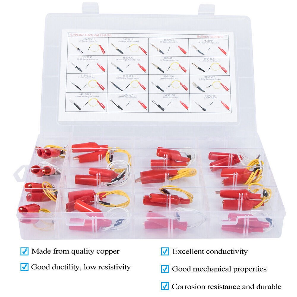 For Cummins Electrical Test Lead Kit Electrical Terminal Kit 5299367 (16PCS)