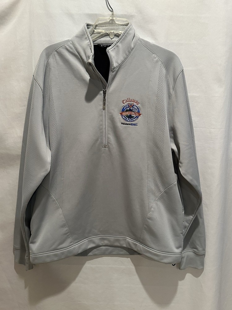Callaway Pebble Beach Invitational 1/4 Zip Pullover Golf Jacket Medium M Gray