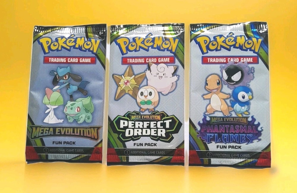 Mega Evolution Fun Packs Pokemon Sampling Card Phantasmal Flames PERFECT ORDER