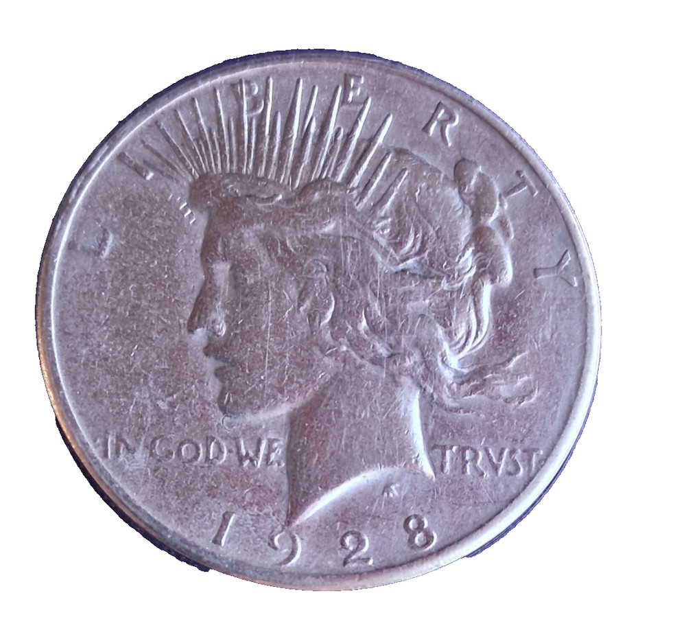 US Silver Peace Dollar 1928 Rare key Date