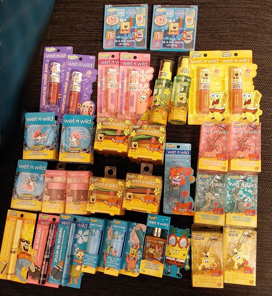 Wet n Wild X SpongeBob Squarepants Complete  Makeup Collection Bundle 32 Pcs
