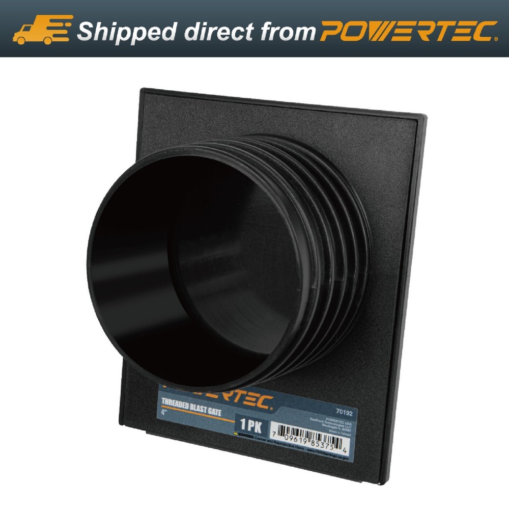 POWERTEC 4 inch Double Threaded Blast Gate (70192)