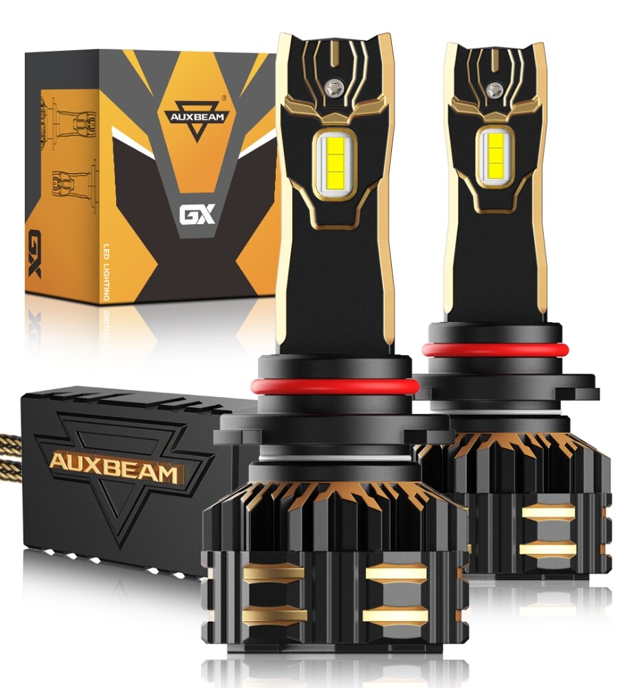 AUXBEAM GX SERIES 9005 HB3 LED HEADLIGHT BULBS 6500K WHITE CANBUS 25000LM 120W