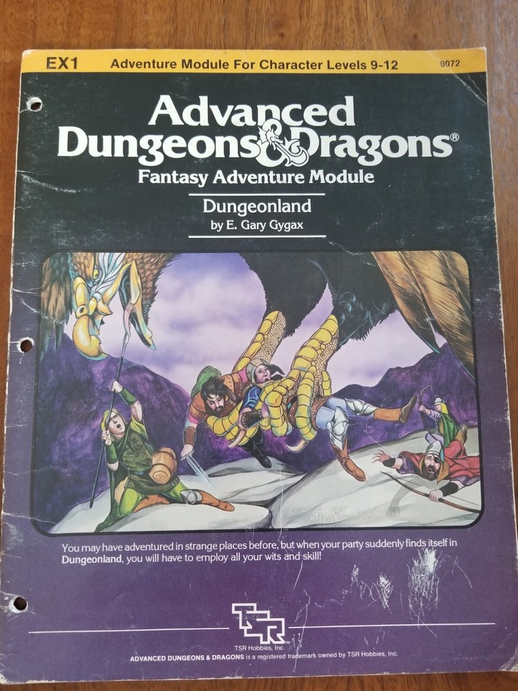 AD&D 1st Edition EX1 Dungeonland Module Complete TSR