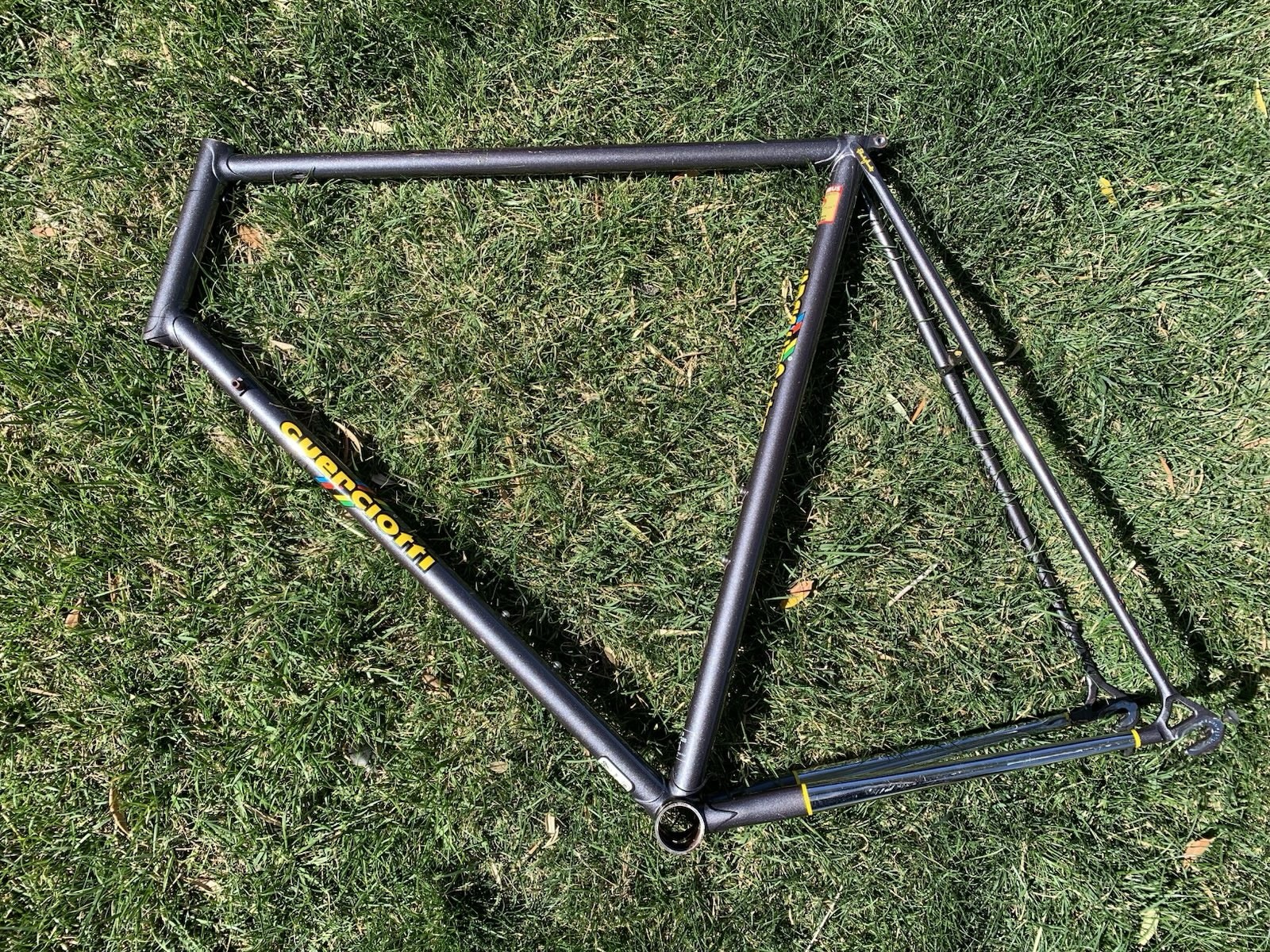 62cm x 60cm 1991 Guerciotti Steel Road Bike Frame Columbus TSX Clears 30mm Tire!