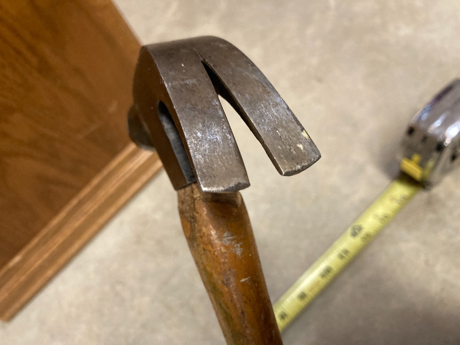 Vintage CRAFTSMAN VANADIUM Oval Logo Curved Claw Hammer Globemaster Handle USA