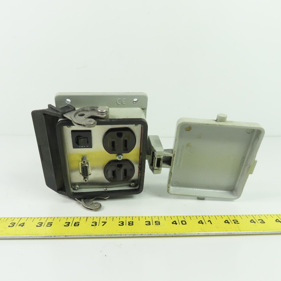 Mencom NEMA Type 4 Programming Port Interface 115VAC Dual Outlet D-Sub 9