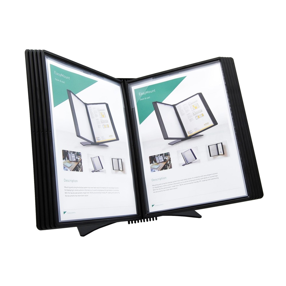 Tarifold DJOIS Desktop Reference & Display System - Durable Metal Base & Polypro