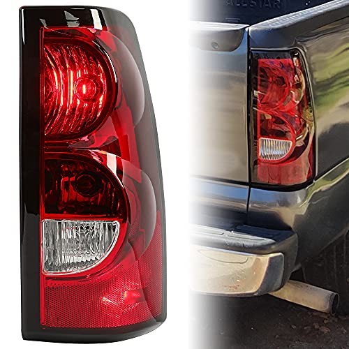 Right Tail Light Compatible with 2003-2006 Chevy Silverado Passenger Red/Clear