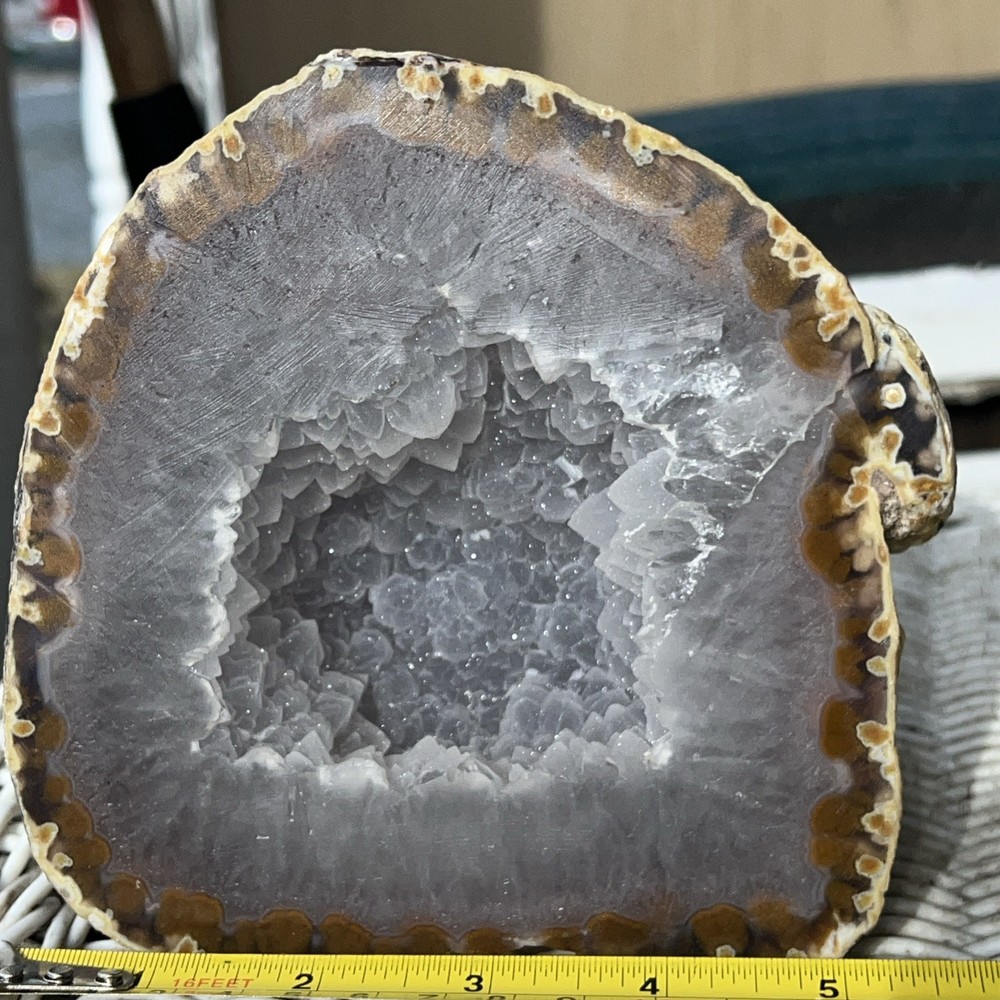 Brazilian Agate Quartz Geode - Half