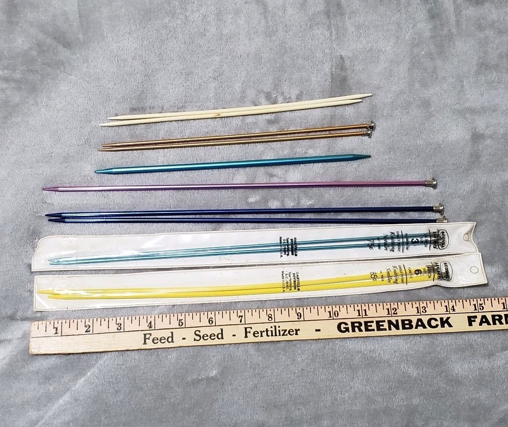 Assorted Knitting Needles Group Lot Various Sizes & Types Preowned