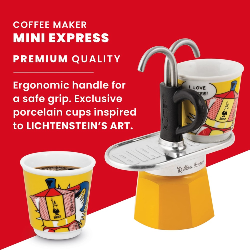 Bialetti - Mini Express Lichtenstein: Moka Set includes Coffee Kitchen