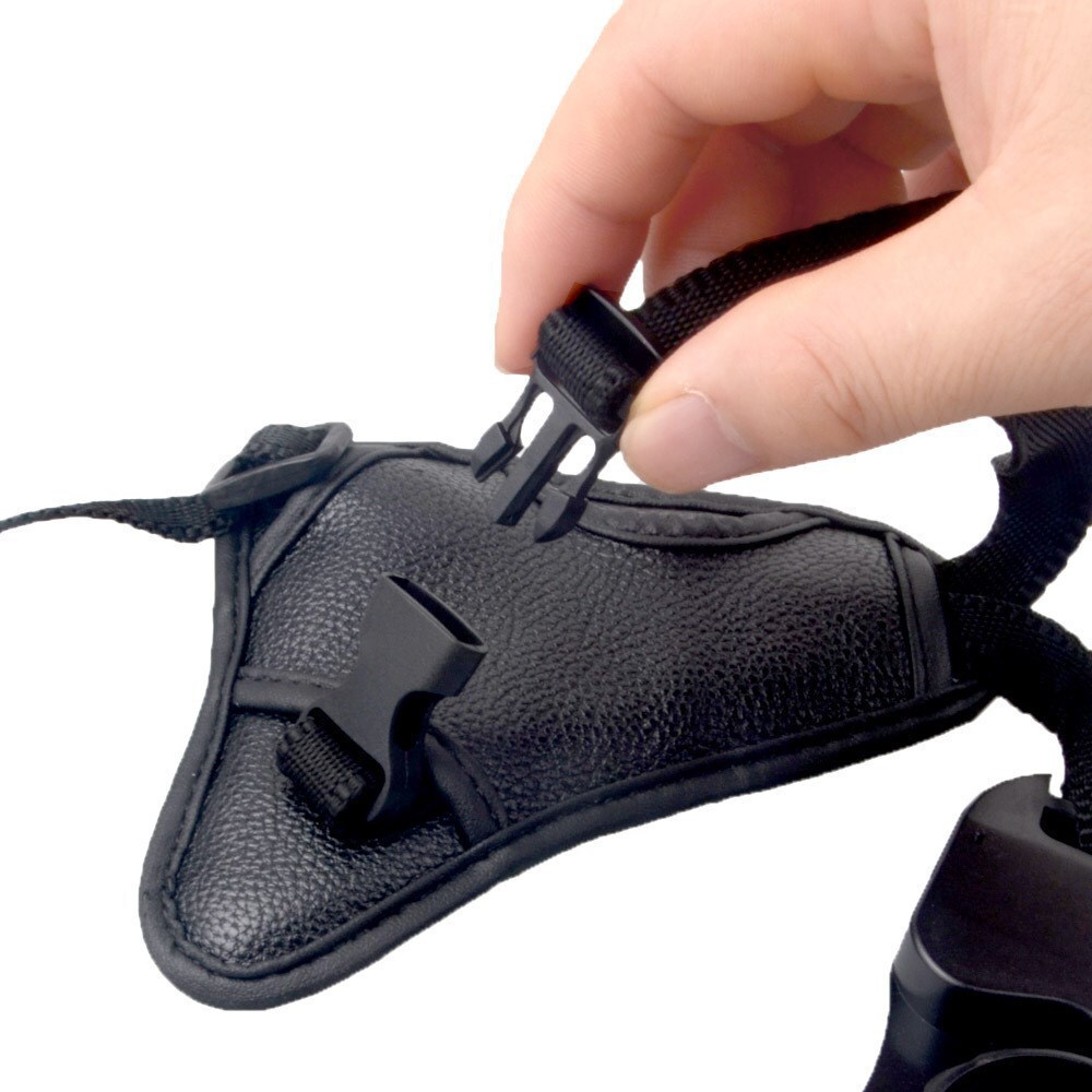 Camera Strap PU Leather Anti-Slip Wristband Triangular Adjustable Handle Strap