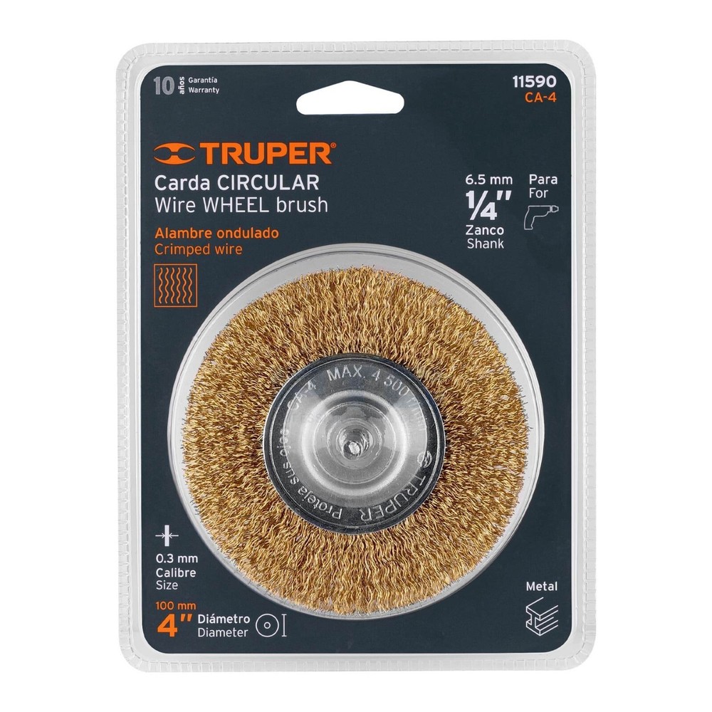 Truper CA-4 Circular Card 4" thick wire for drill
