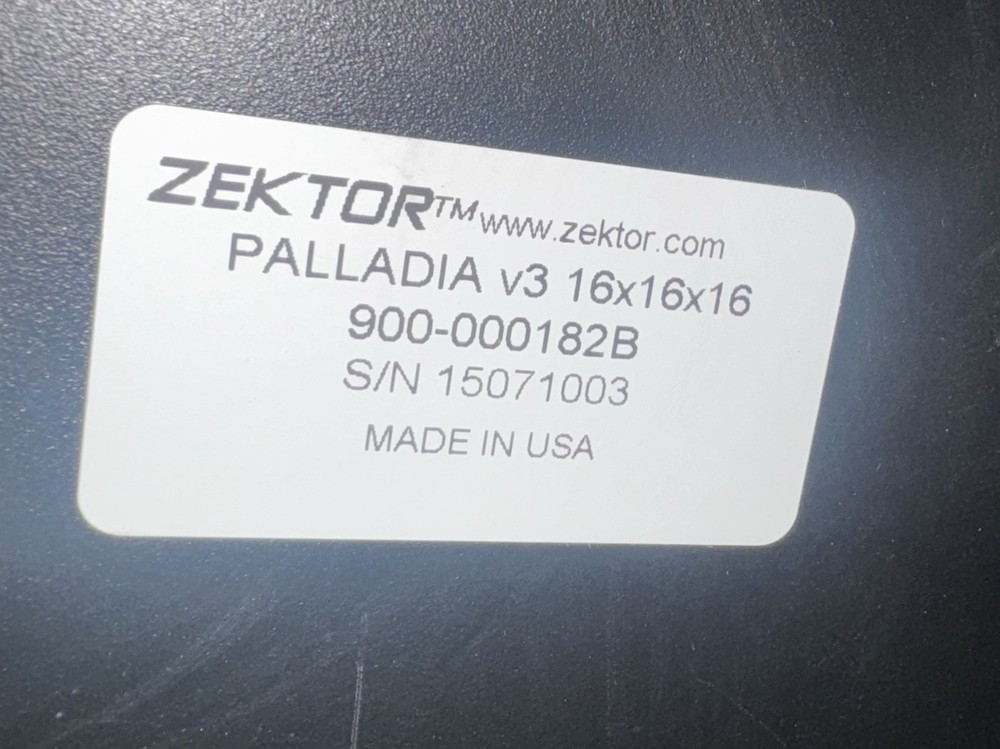 ZEKTOR PALLADIA V3 16x16x16 HDA 1600V3 Tested & Working