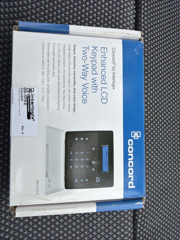 Interlogix GE Security Concord 600-1070-E LCD Keypad with Two-Way Voice