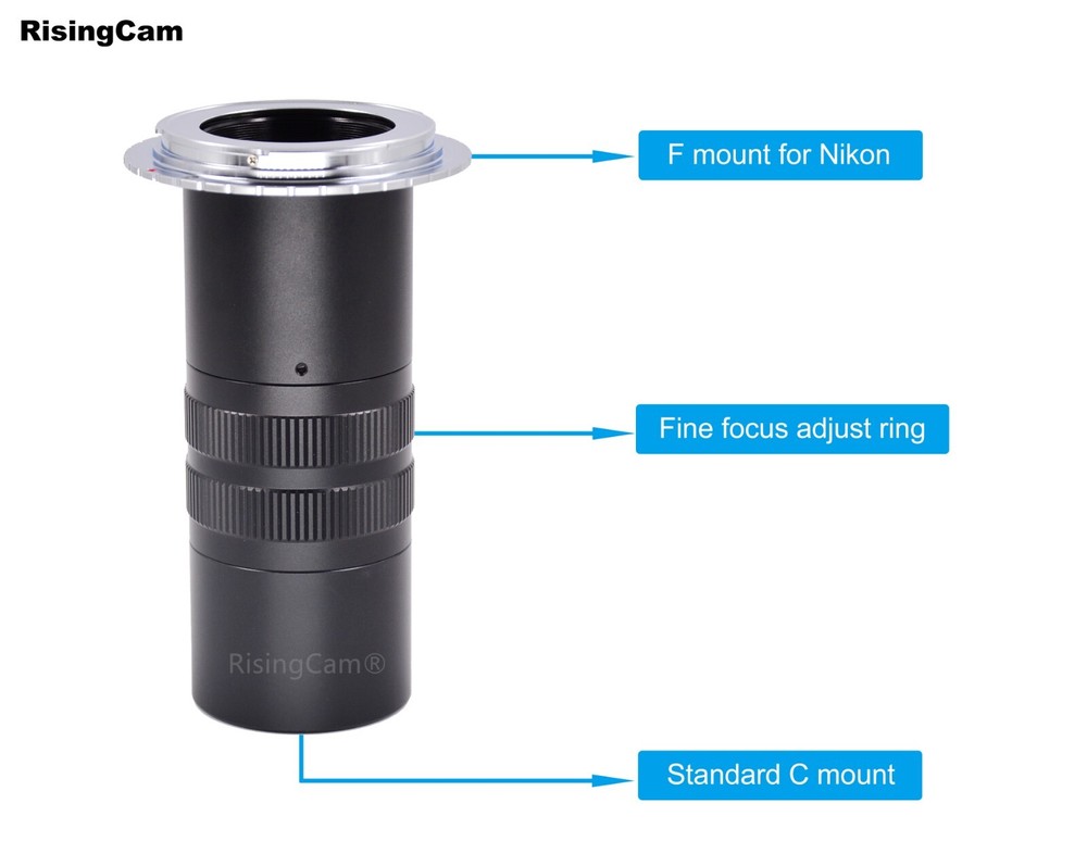Focusable EF to C mount microscope adapter compatible for Canon DSLR Camera