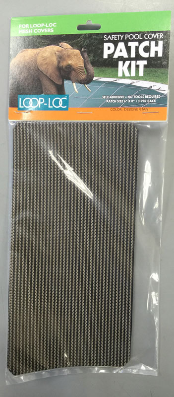 Loop-Loc Safety Pool Cover Patch Kit for Tan Mesh Covers - 3 Pack