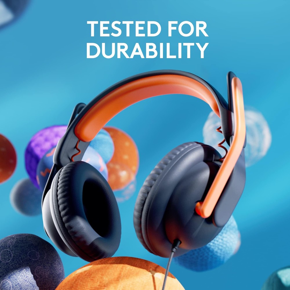 Logitech Zone Learn Wired Headsets for Learners, Comfortable and Adjustable fit