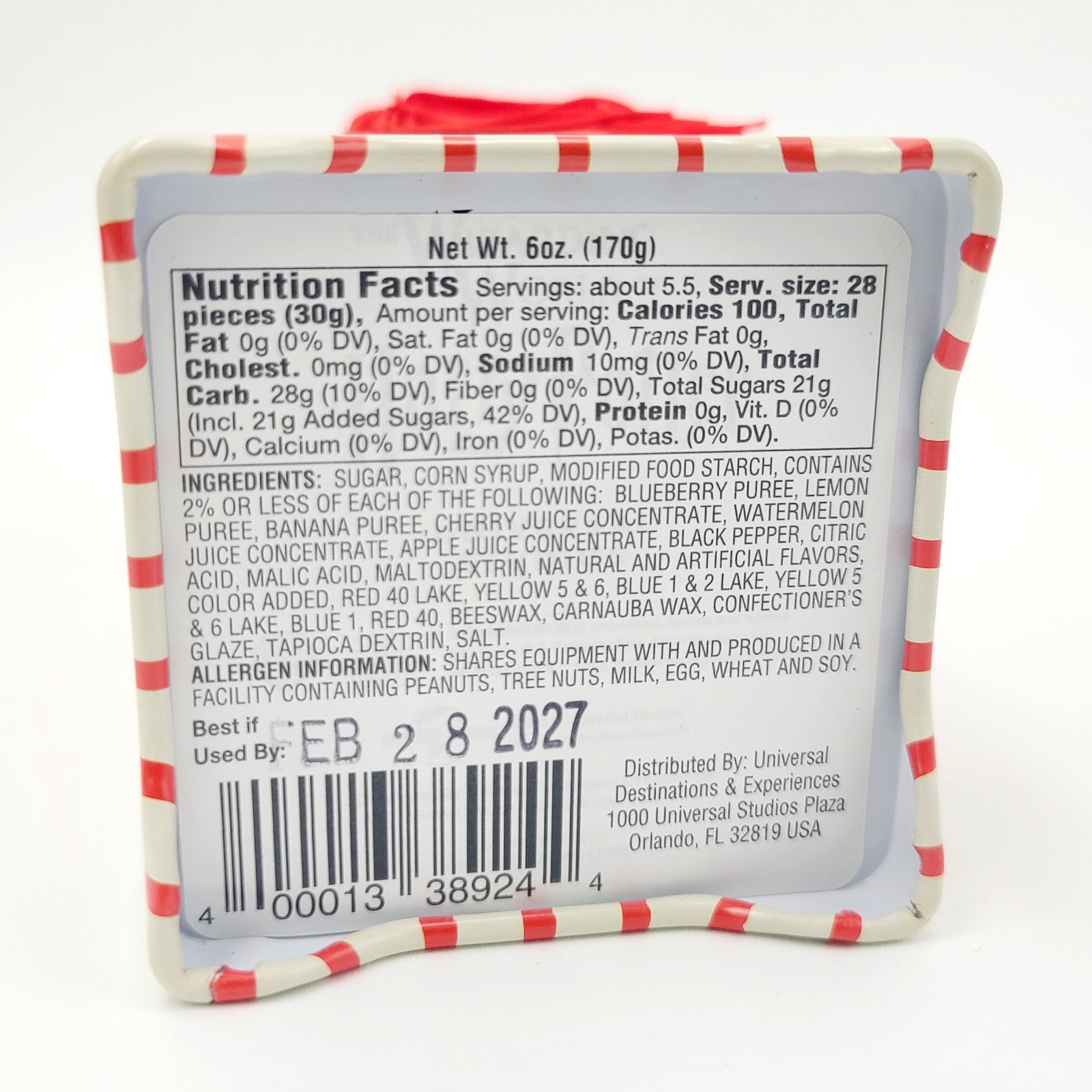 Universal Harry Potter Honeydukes Bertie Botts Every Flavour Beans Tin w/ Tassel