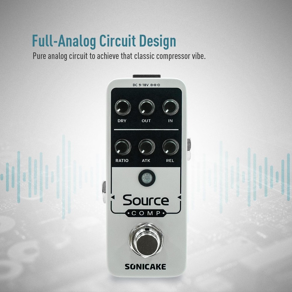 SONICAKE Compressor Pedal, Mini Analog Compression Effect Pedal for Electric ...
