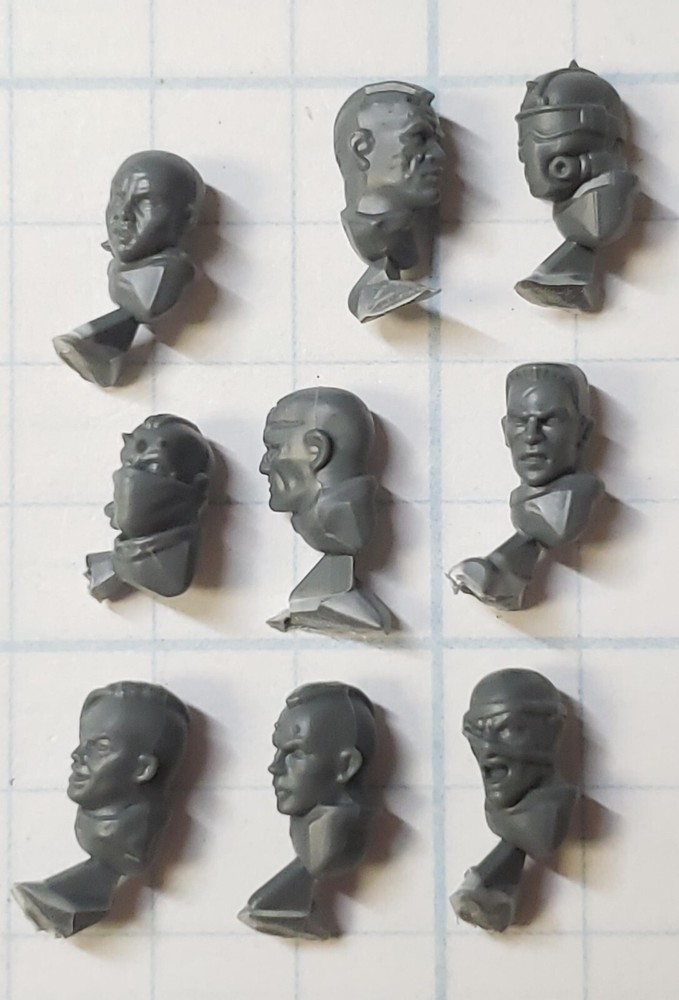 40k Kill Team Bits Blooded Traitor Guard Bare & Masked Heads No Helmet