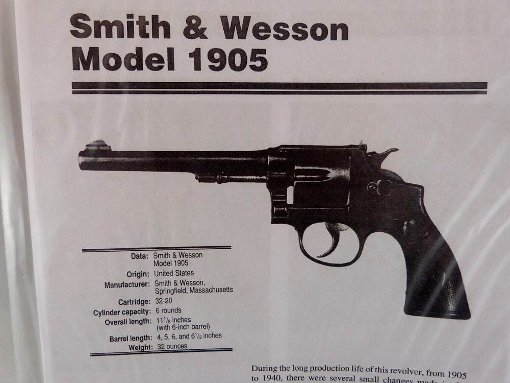 SMITH & WESSON MODEL 1905 HAND GUN BREAK DOWN INSTRUCTION KIT