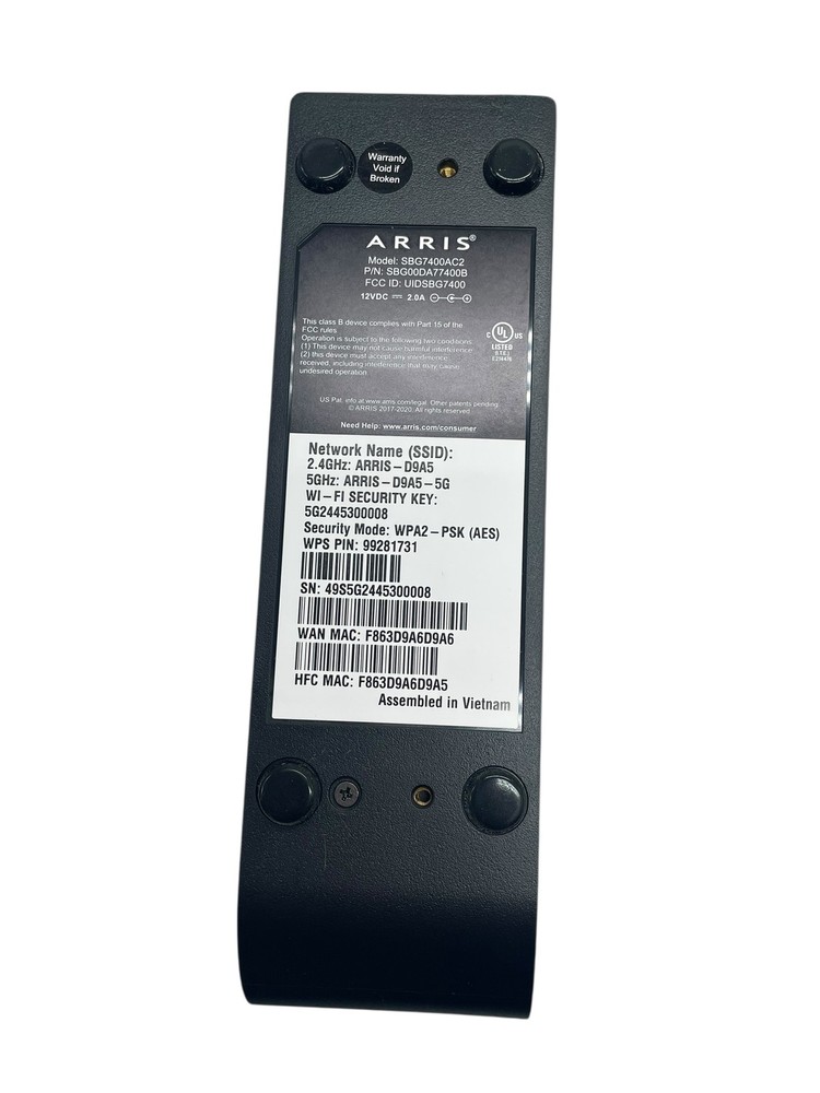 ARRIS Surfboard Modem Router Combo