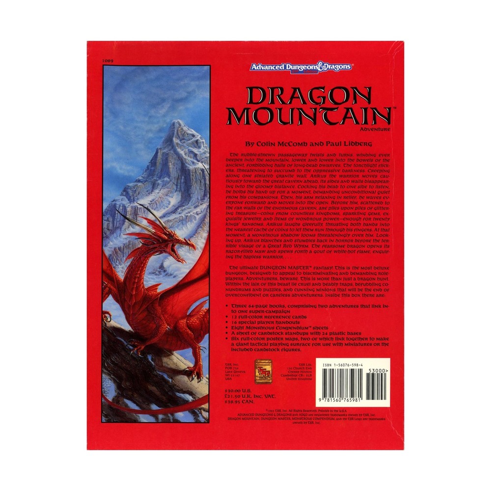 TSR AD&D 2nd Ed Dragon Mountain Fair/VG+
