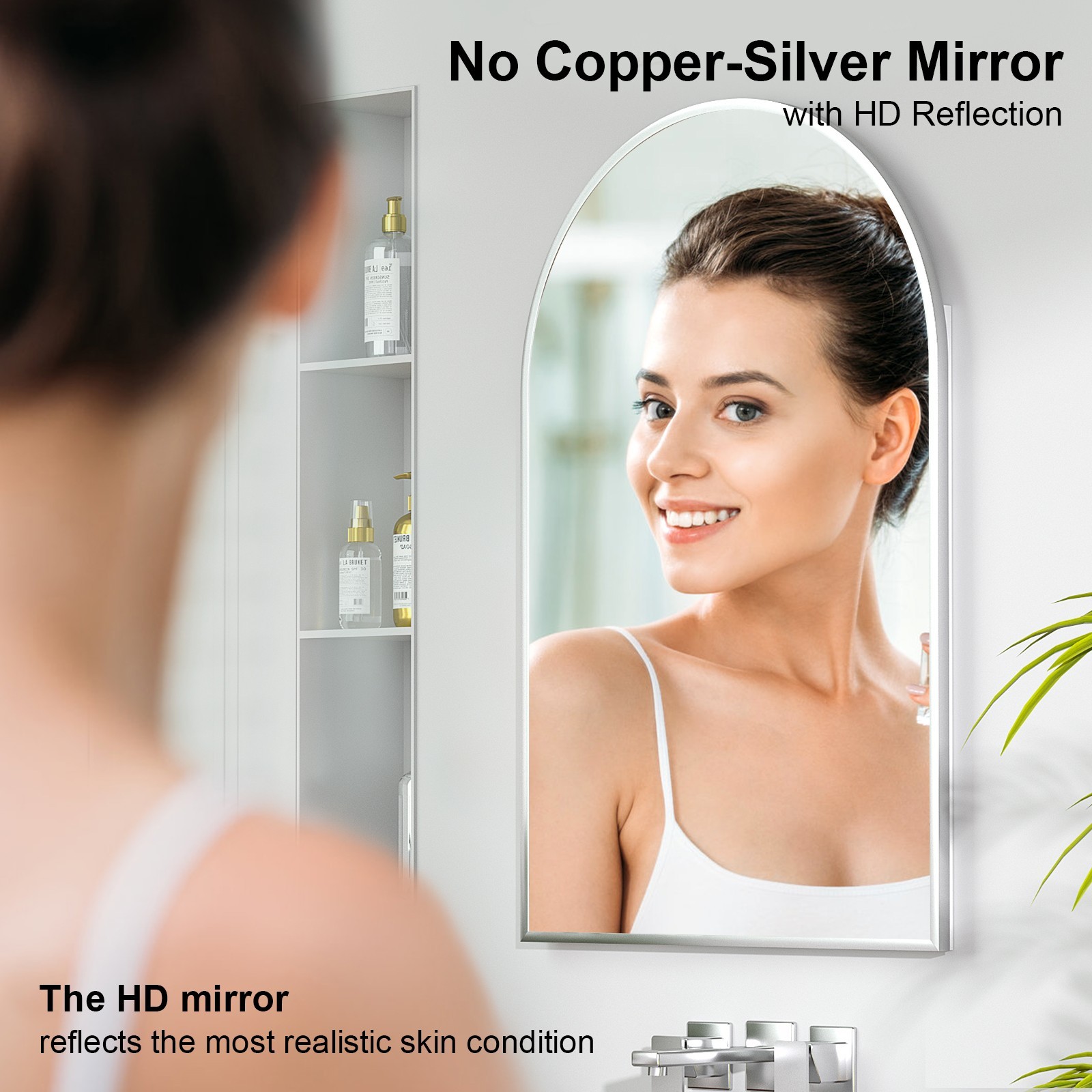 Bathroom Recessed Medicine Cabinet Brushed Nickel Medicine Cabinet with Mirror