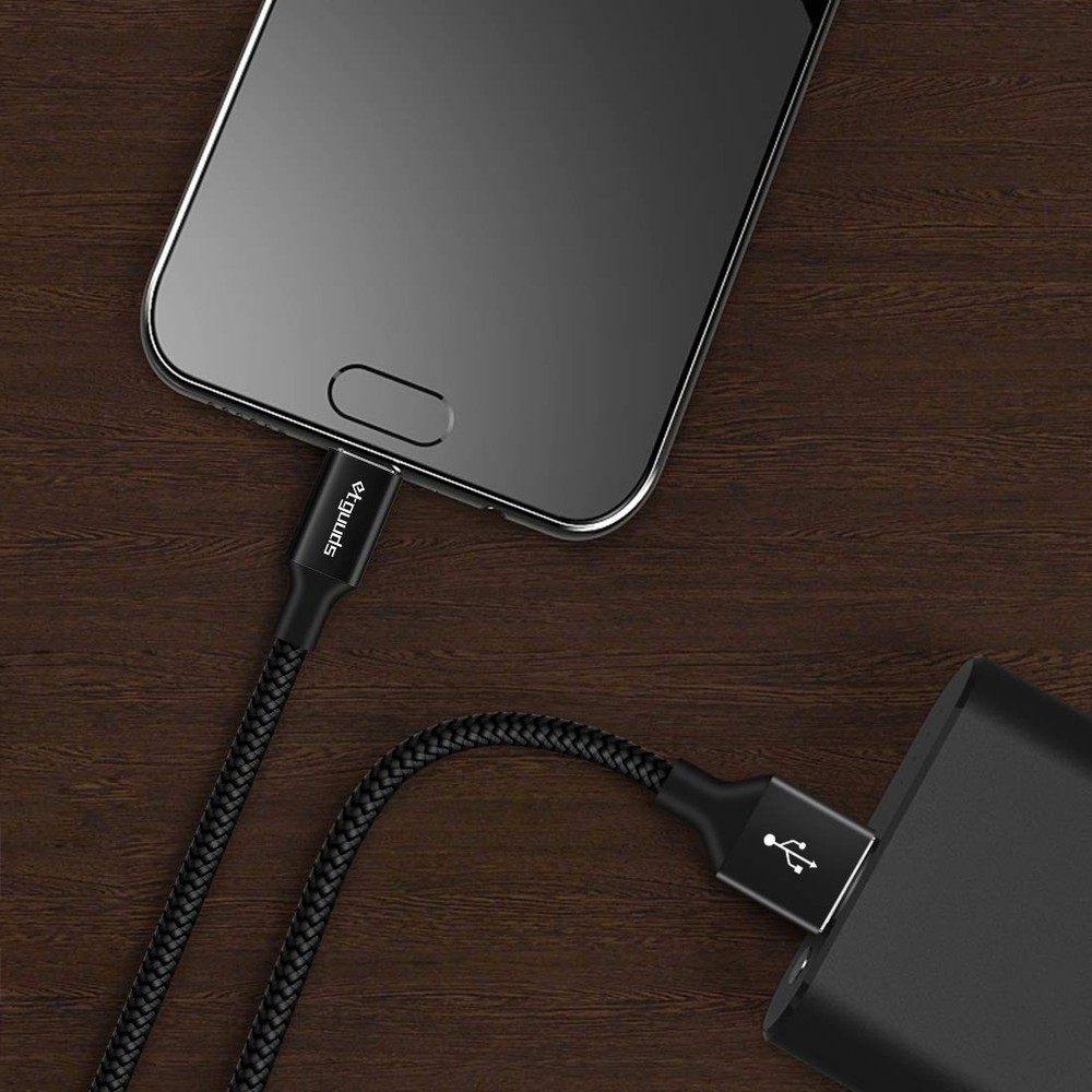 USB A to USB C Cable 6ft 2 Pack 3A Fast Charging Type C Cord Black