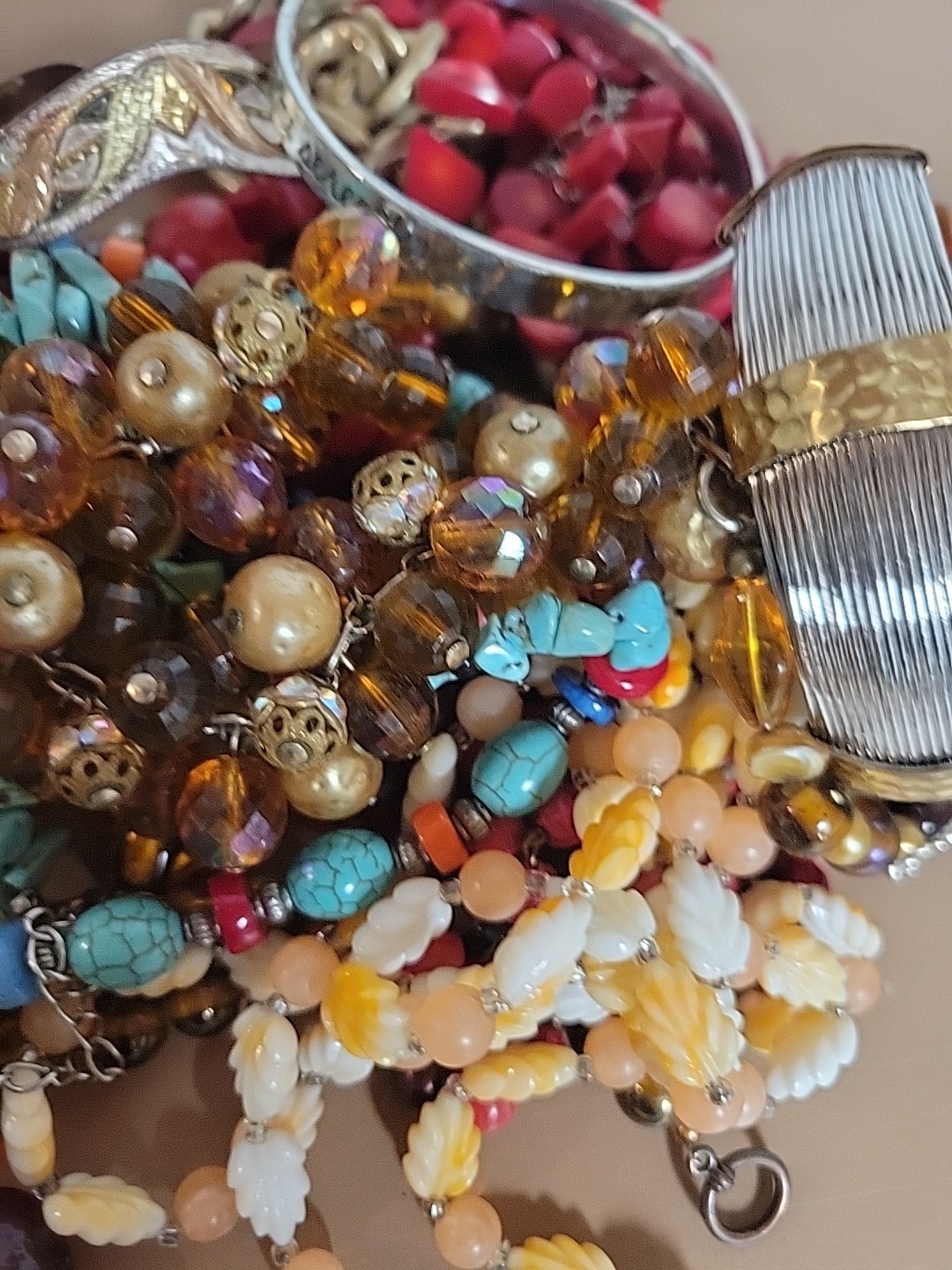 One Pound Jewelry Lot Vintage To Now Fashion Jewelry All Wearable Clean Bagged