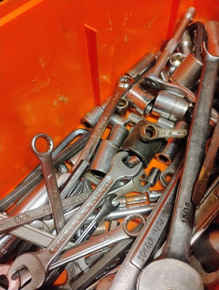 Classic Tool Boxes With Various Mechanic Tools and Accessories