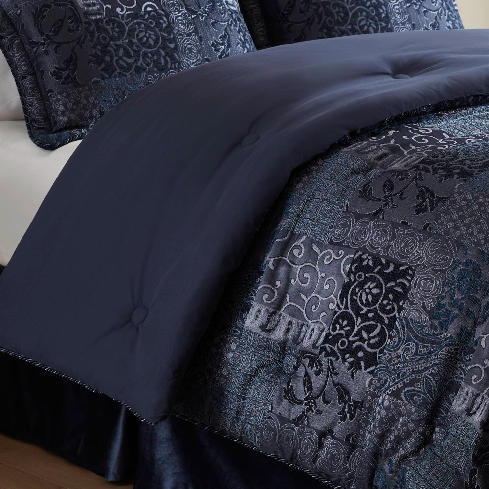 Gabrielle Navy 4 Piece Comforter Set