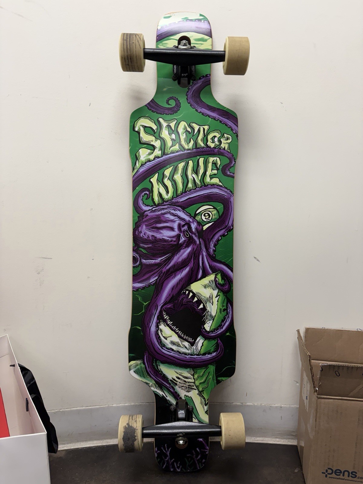 Sector 9 Drop Through Complete Longboard Kraken Vs Meg W/ Gull Wing Trucks