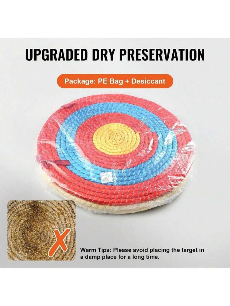 Straw Archery Target, 20-inch Target, Traditional Solid Round Archery Target