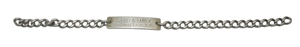 Original WWII Named US ID Bracelet LaRock 12 grams Sterling Silver CA11