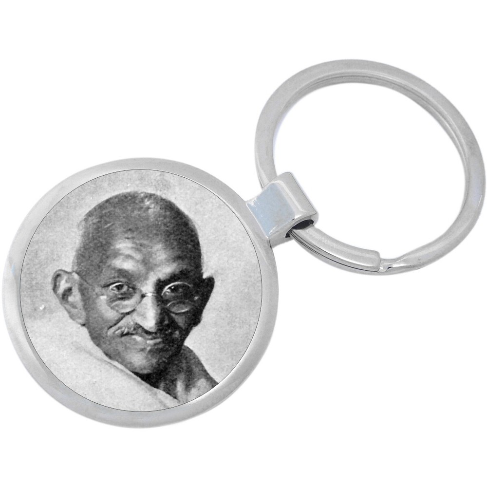 Gandhi Keychain - Includes 1.25 Inch Loop for Keys or Backpack