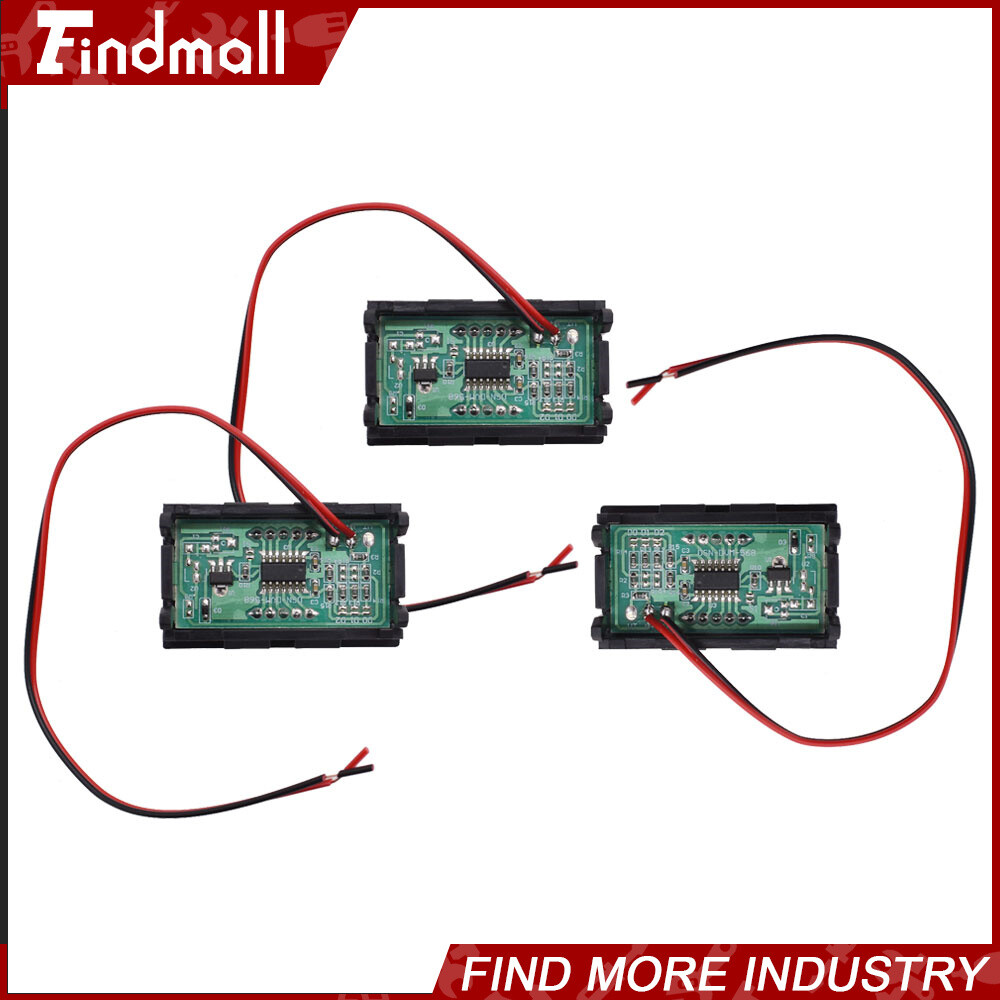 3× DC 4.5-30V Blue LED 3Digital Display Voltage Meter Voltmeter Panel Motorcycle
