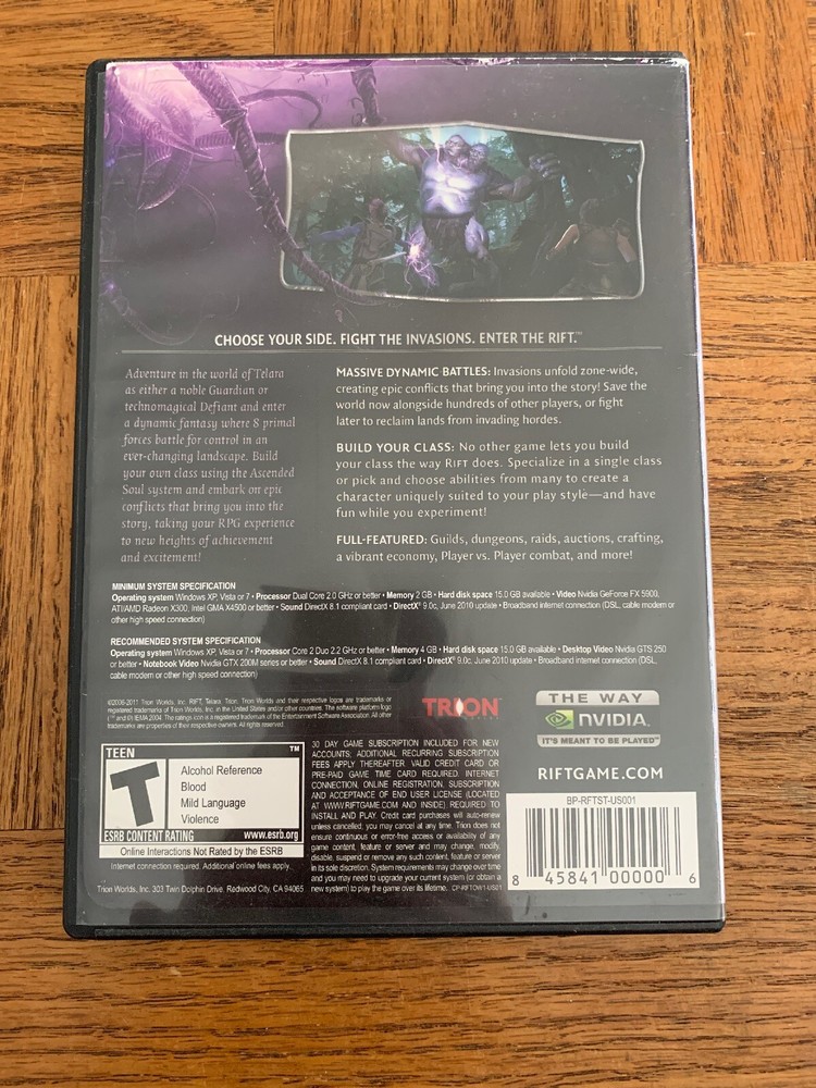 The Rift CD Rom Game