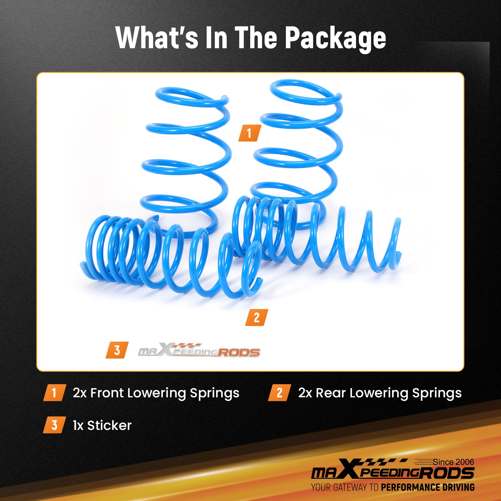 MaXpeedingrods Lowering Sport Springs For Toyota Corolla FWD 2009-2013