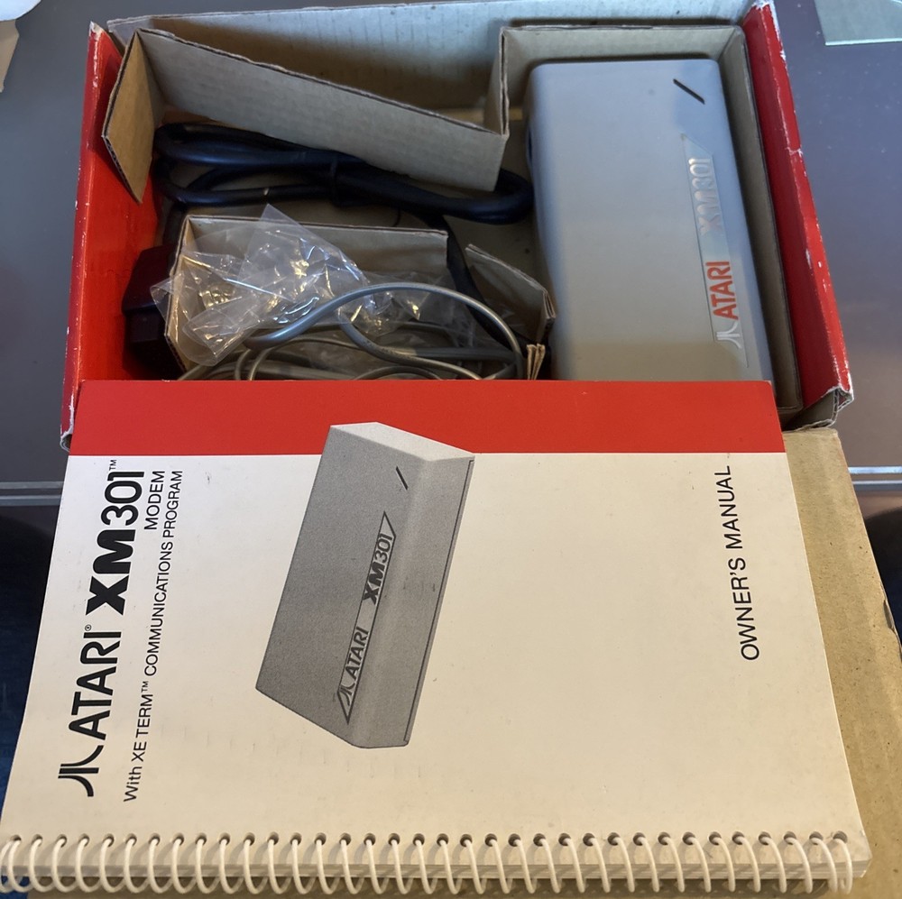 Atari XM301 Modem In Original Box Vintage Computer READ