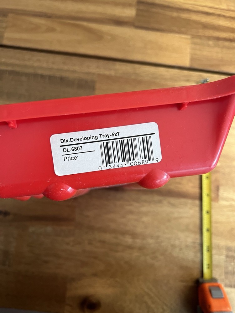 Dlx Developing Tray-5x7 Red Darkroom Processing Trays/Dishes