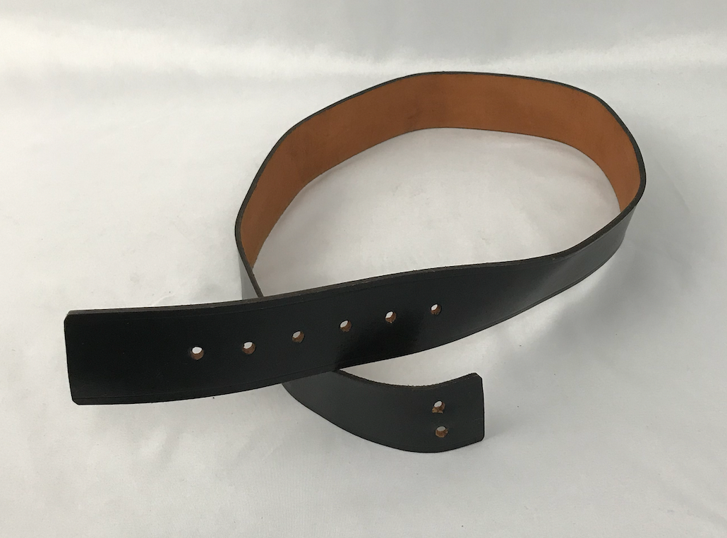Civil War Black Leather Belt - US or CS - 36 Inch Length - Reenactment