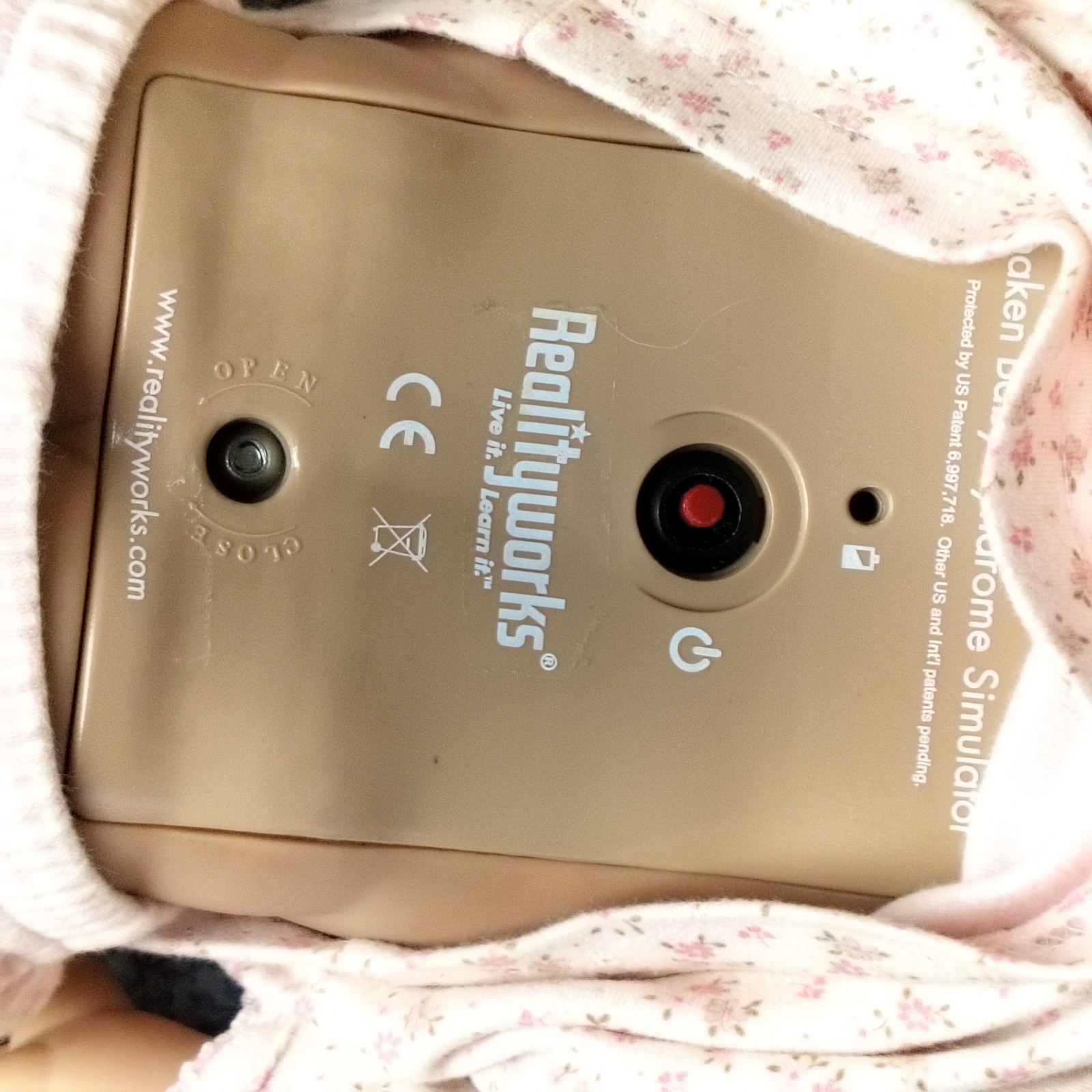 RealCare Realityworks Shaken Baby Syndrome Simulator In Box With Key And More