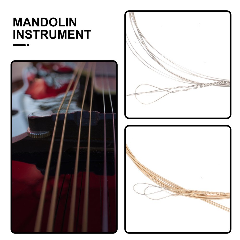 1 Set Mandolin Strings Mandolin Replacement Strings Stainless Steel mandolin