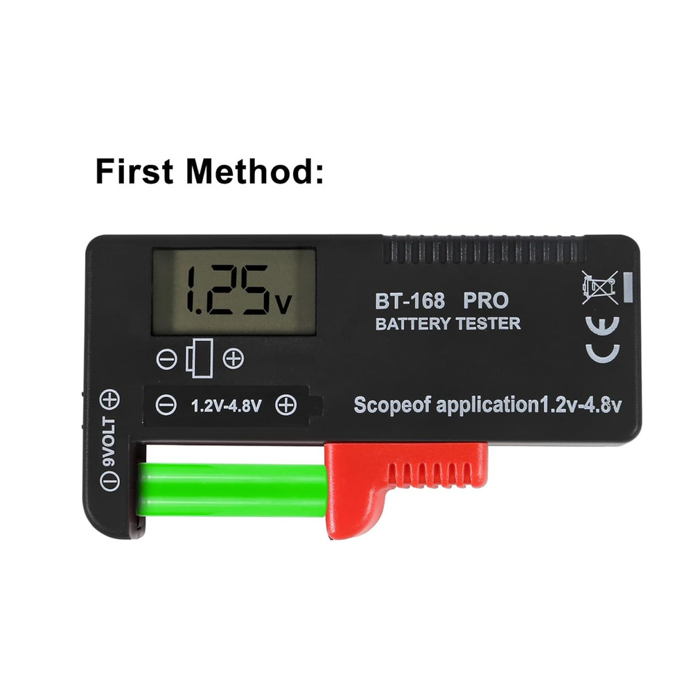 4PACK Battery Tester, Universal Battery Checker Small Battery Testers for AAA AA