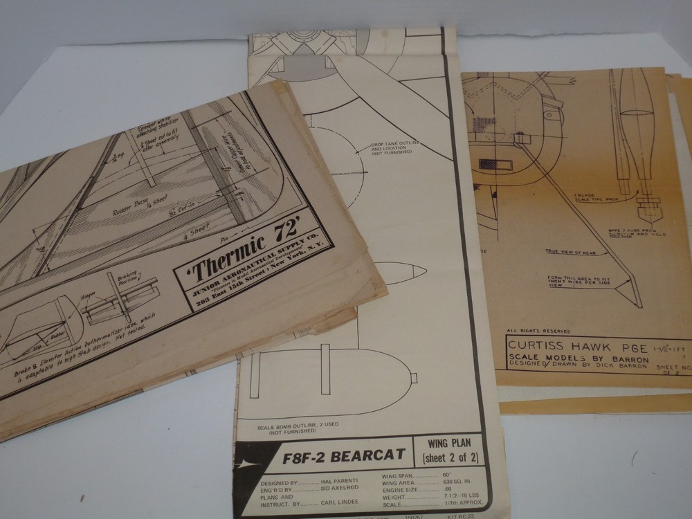 LARGE VINTAGE U-CONTROL - R/C PLANS - INSTRUCTIONS