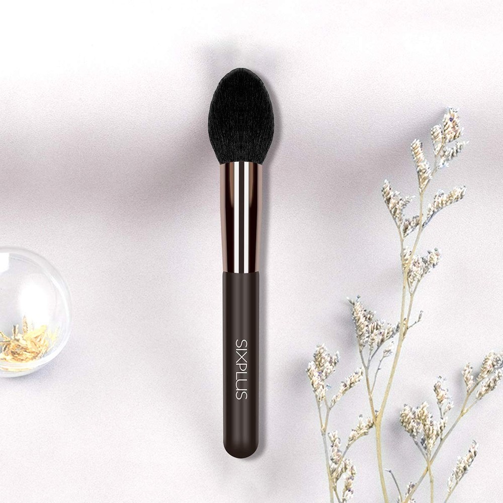SIXPLUS Multi-Function Makeup Brush Cheek Powder Blush Nylon Coffee Brown