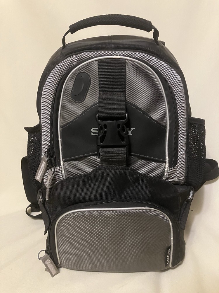 Sony Multi Function Camera Backpack Black/Gray LCS-VA60 With Strap & Extras